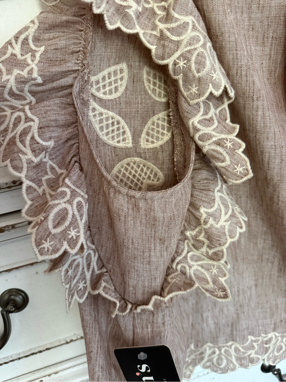 THML Embroidered Ruffle-Sleeve Blouse - Picture 3 of 3